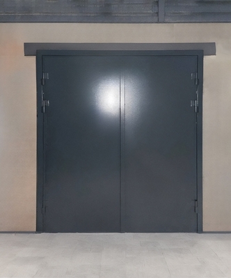 Ворота темно-серого цвета